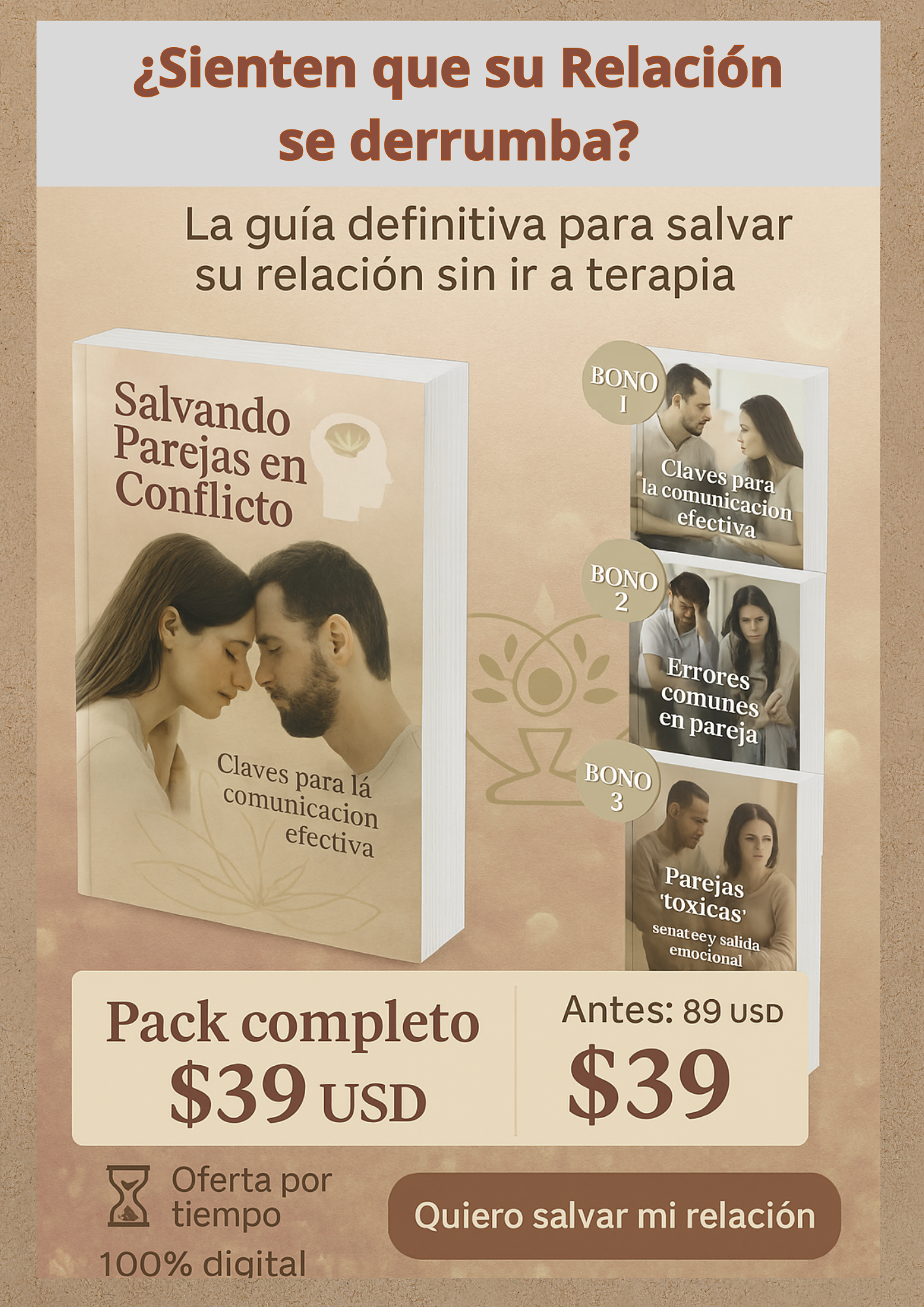Salvando "Parejas en Conflicto" + 3 BONUS