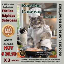 "Recetas Caseras para Gatos" + 2 BONUS
